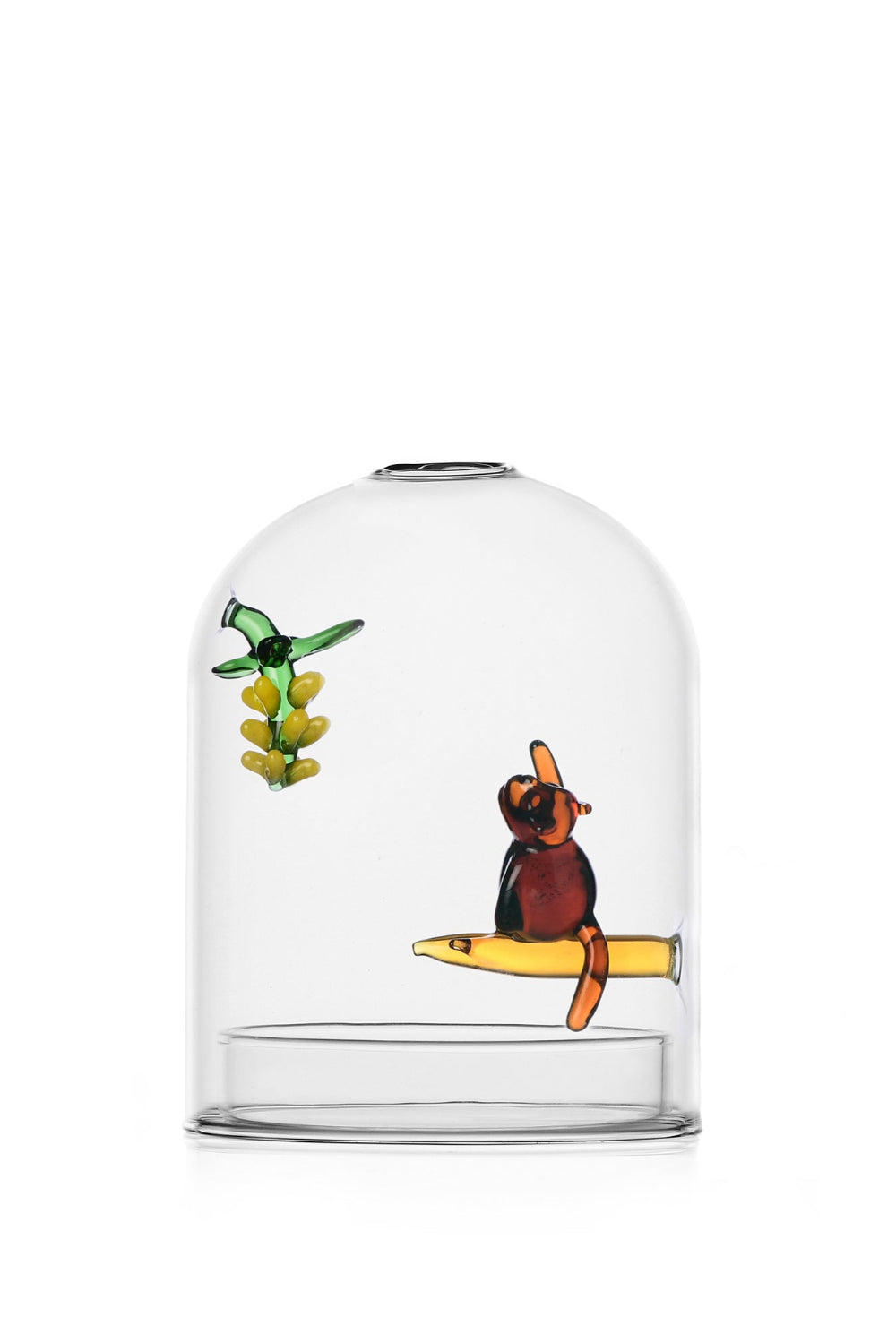 Ichendorf Milano-Birds Rüzgar Geçirmez Maymun Ve Muz Figürlü Cam Mumluk-Mumluk & Şamdan-1-Milagron.com