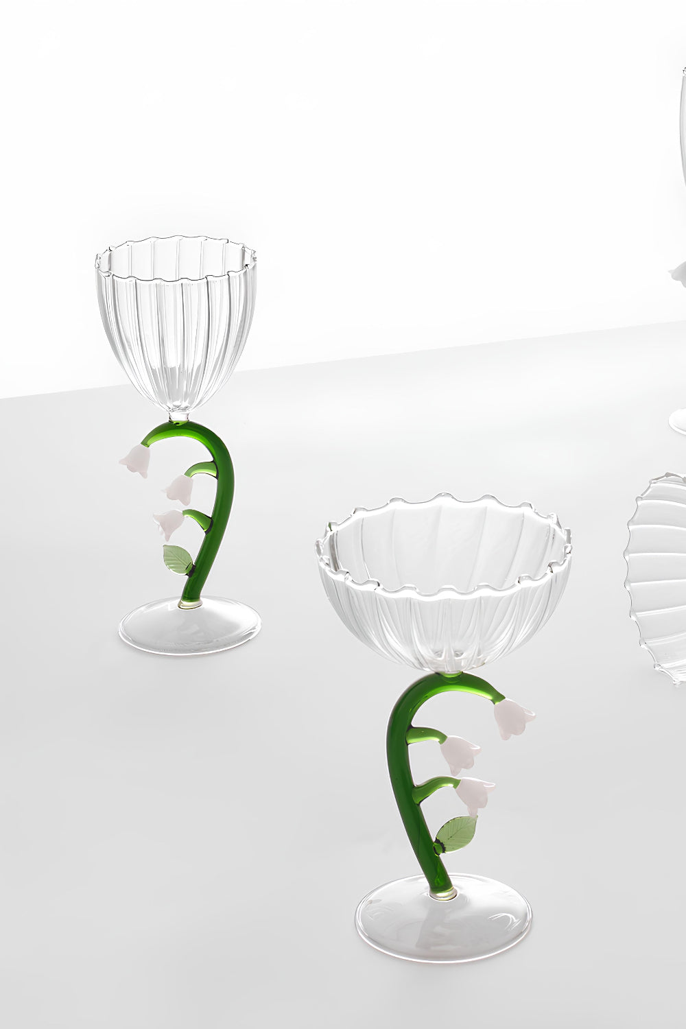 Ichendorf Milano-Çiçek Sapı Gövdeli Cam Bardak No:4-Kadeh-2-Milagron.com