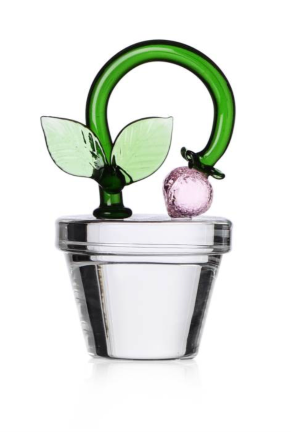 Ichendorf Milano-Fruits & Flowers No:14 Çilek Figürlü Dekoratif Cam Obje 10cm-Cam Obje-1-Milagron.com