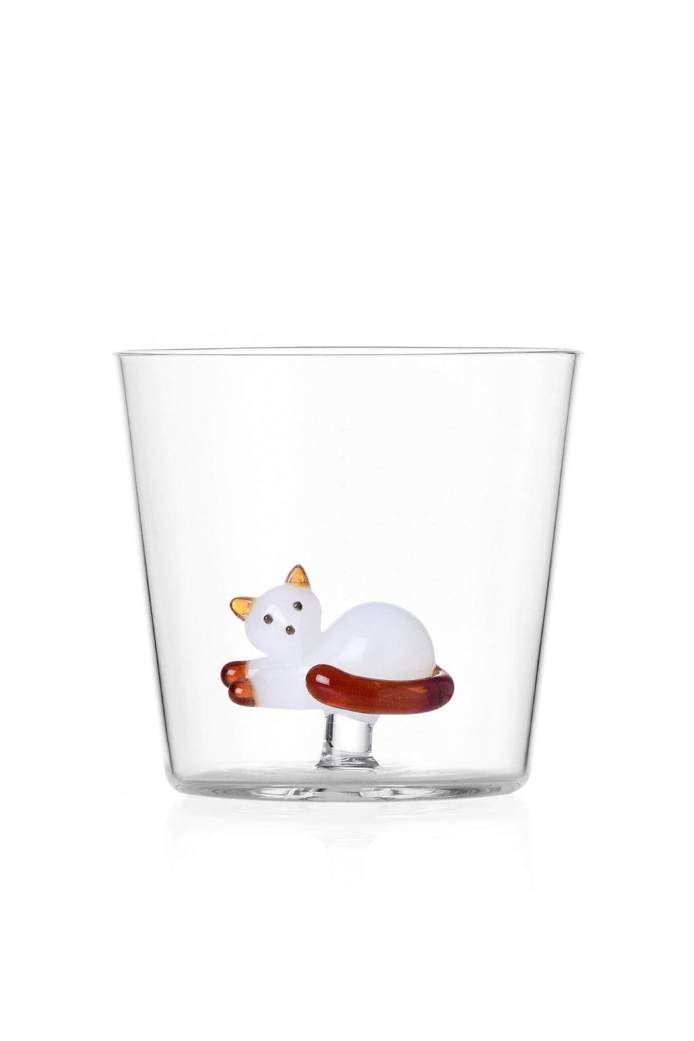 Ichendorf Milano-Kedi Figürlü Cam Su Bardağı No:1-Bardak-1-Milagron.com