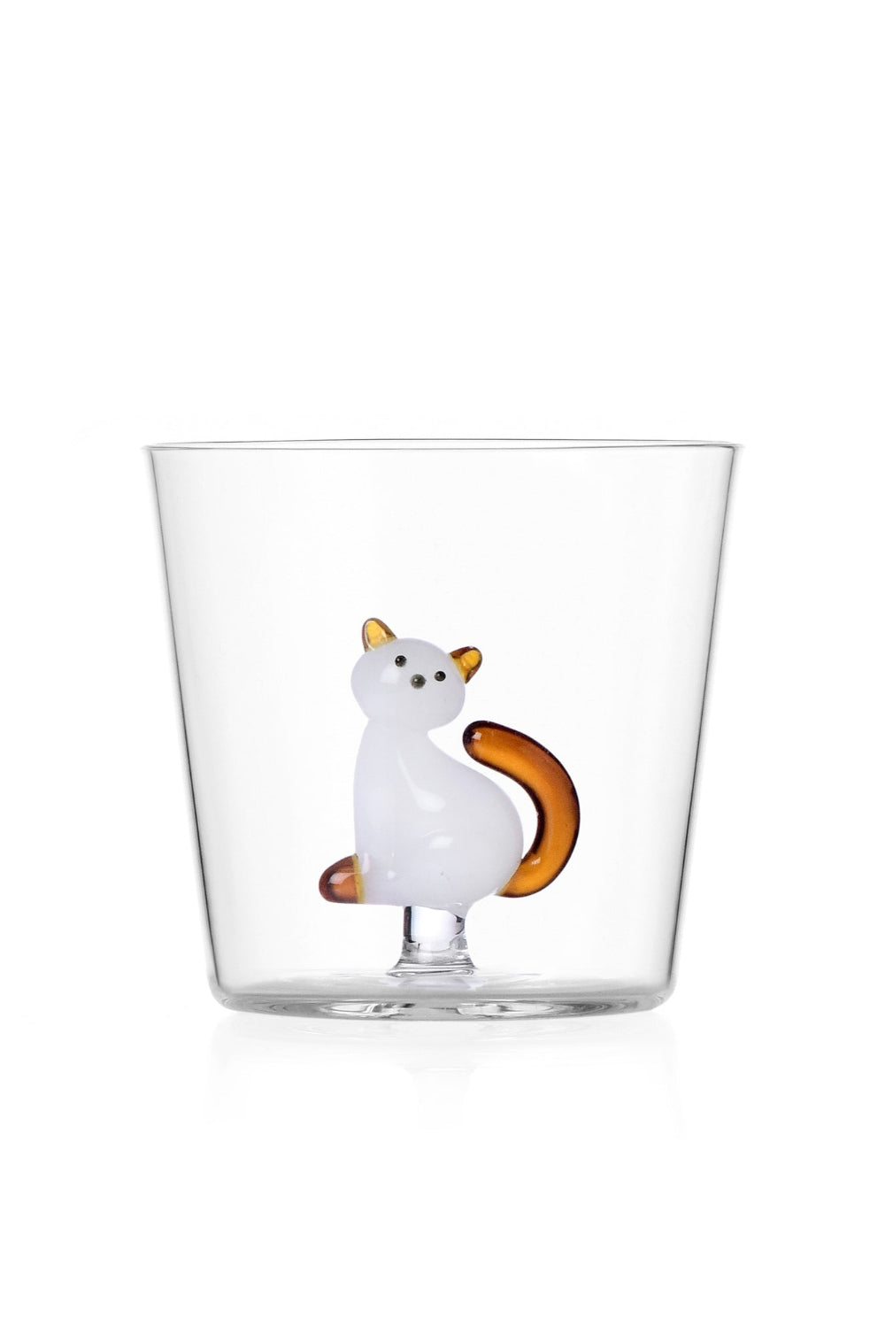 Ichendorf Milano-Kedi Figürlü Cam Su Bardağı No:5-Bardak-1-Milagron.com