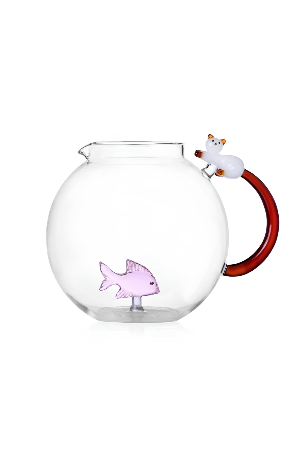 Ichendorf Milano-Kedi Ve Balık Figürlü Cam Sürahi-Sürahi-1-Milagron.com