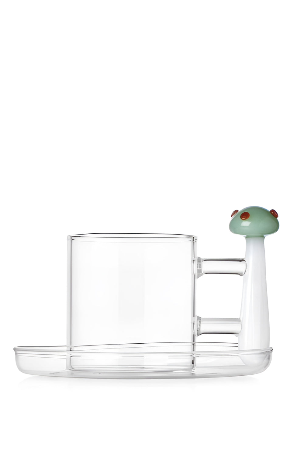 Ichendorf Milano-Kırmızı Noktalı Mantar Figürlü Cam Kahve Fincanı-Kahve Fincanı-1-Milagron.com