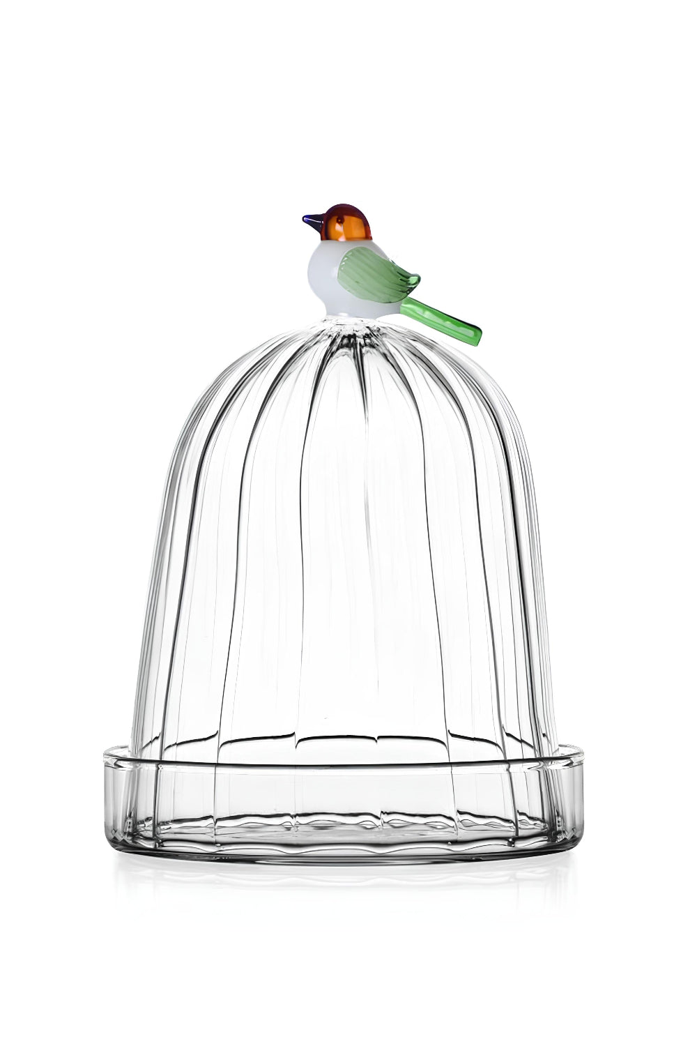 Ichendorf Milano-Küçük Kuş Figürlü Cam Saklama Kabı ⌀ 11-Saklama Kabı-1-Milagron.com