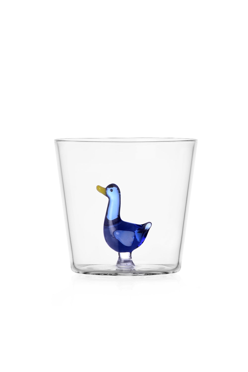 Ichendorf Milano-Mavi Kaz Figürlü Cam Su Bardağı-Bardak-1-Milagron.com