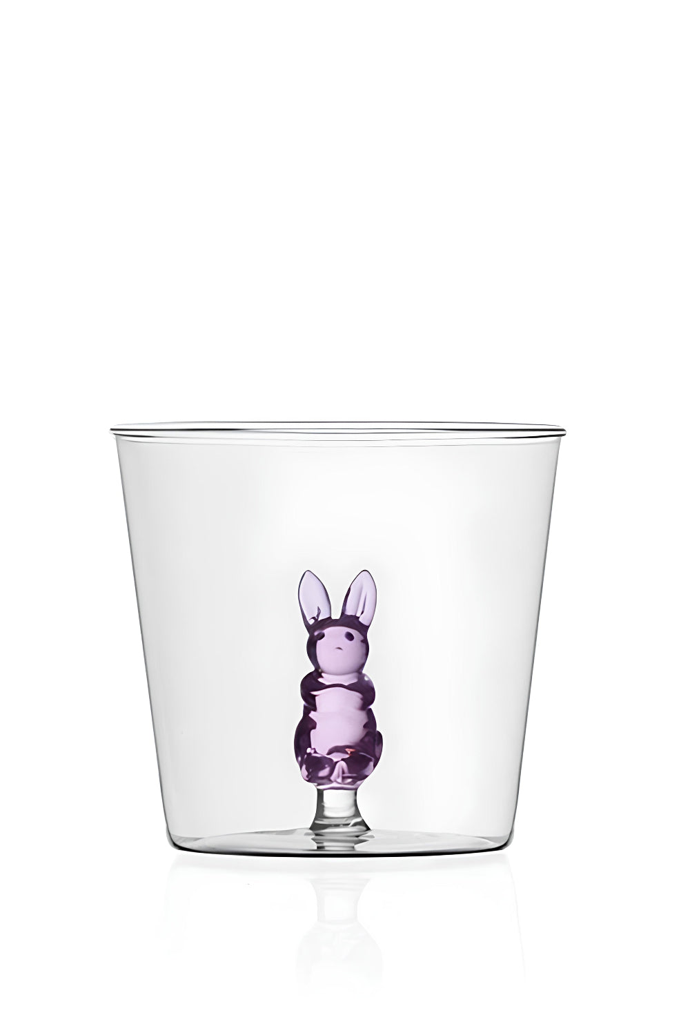 Ichendorf Milano-Pembe Tavşan Figürlü Cam Su Bardağı-Bardak-1-Milagron.com