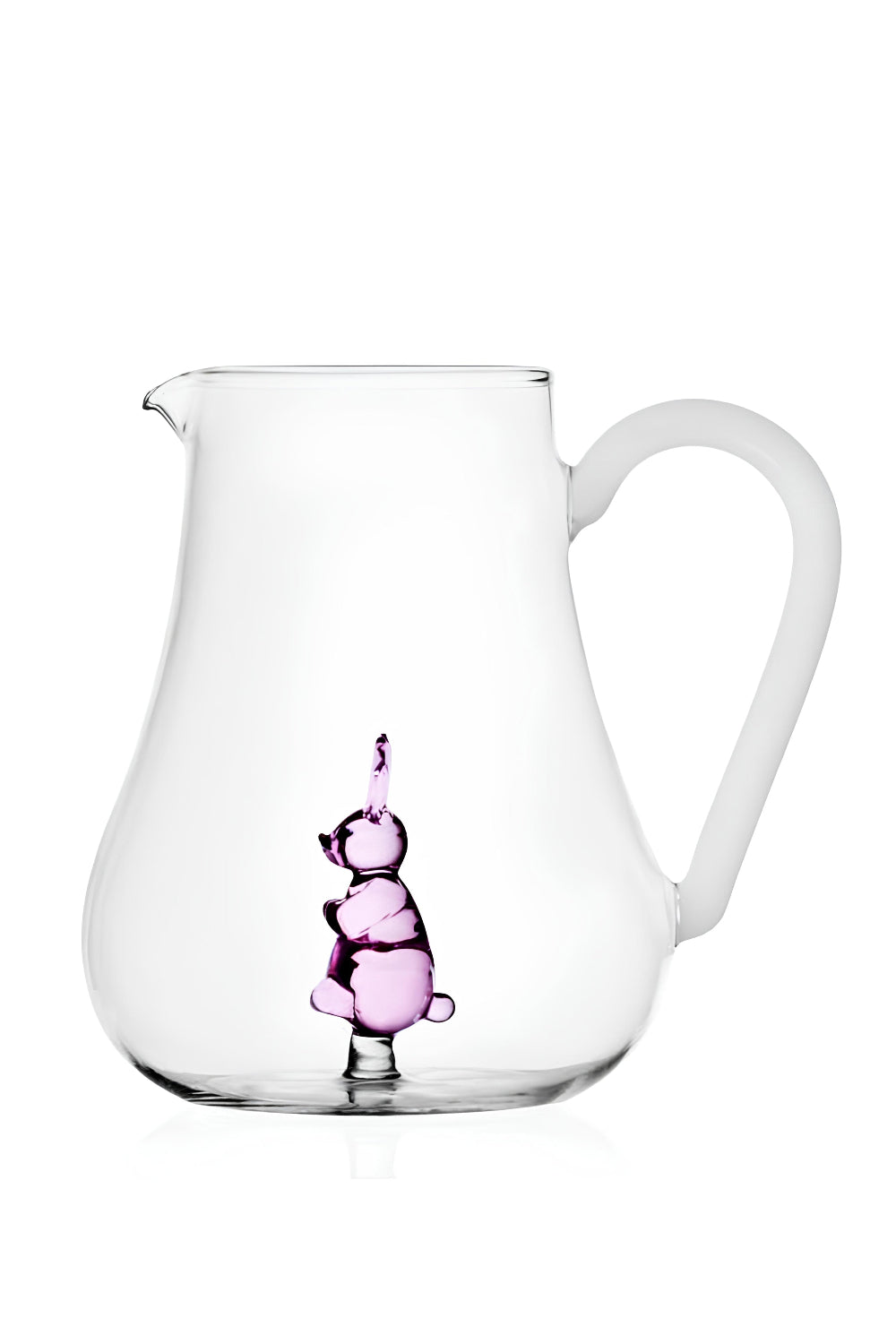 Ichendorf Milano-Pembe Tavşan Figürlü Cam Sürahi-Sürahi-1-Milagron.com