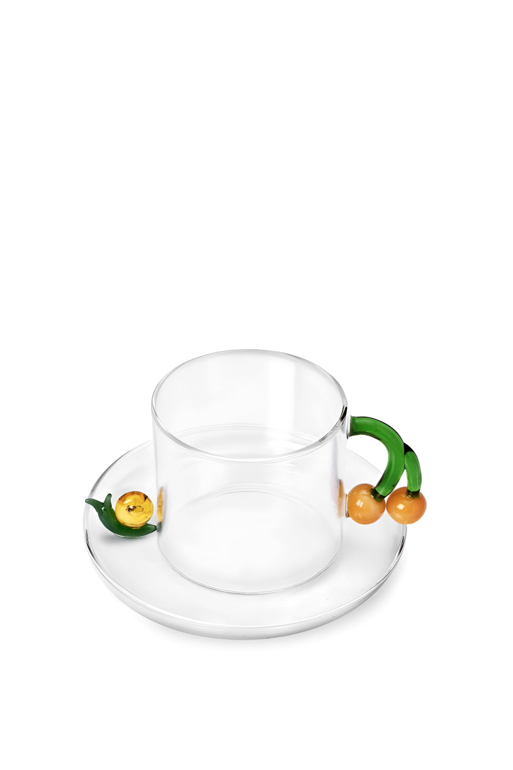 Ichendorf Milano-Salyangoz Figürlü Borosilikat Cam Çay Fincanı-Çay Fincanı-1-Milagron.com