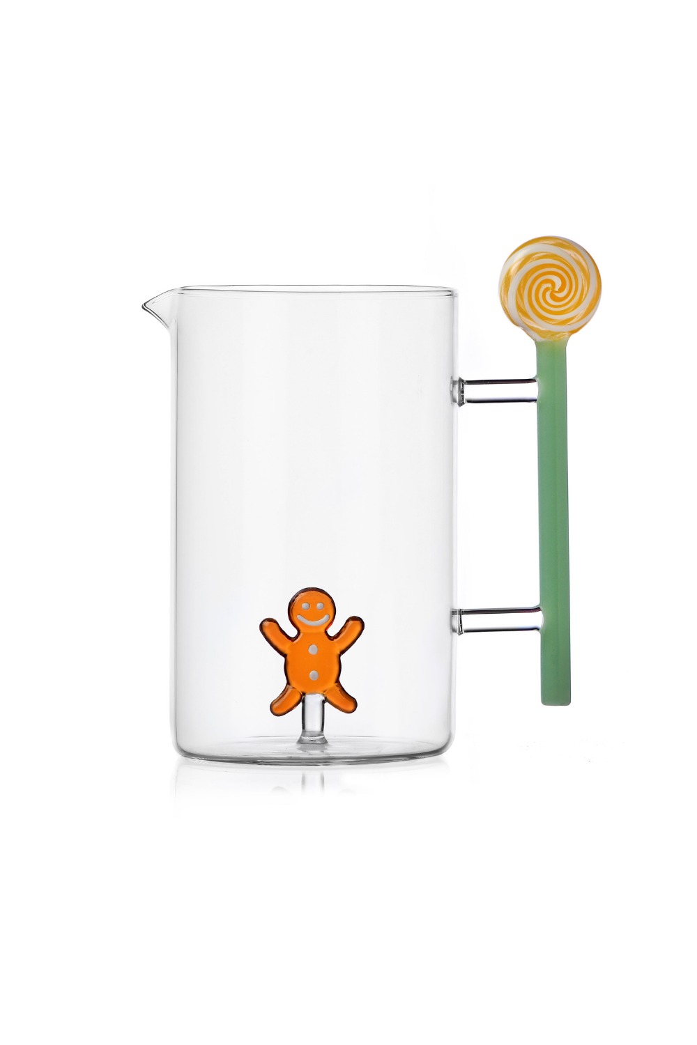 Ichendorf Milano-Sweet&Candy Yeşil Saplı Gingerbread Cam Sürahi – Sınırlı Üretim-Sürahi-1-Milagron.com