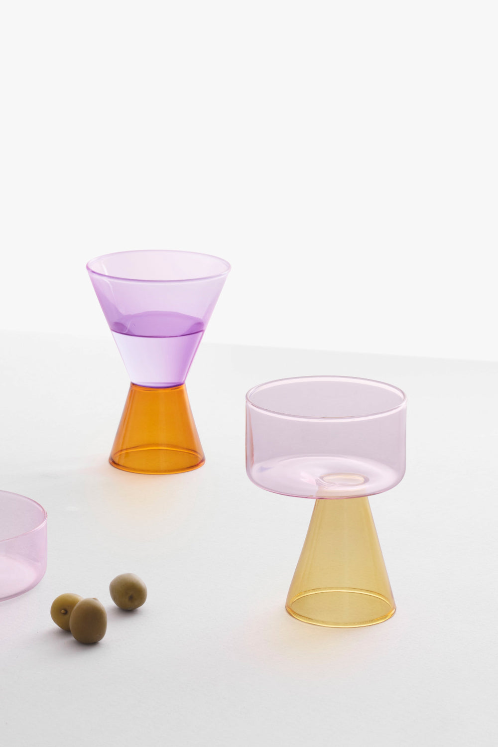 Ichendorf Milano-Travasi Amber Ve Mor Renkli Cam Bardak-Kadeh-2-Milagron.com