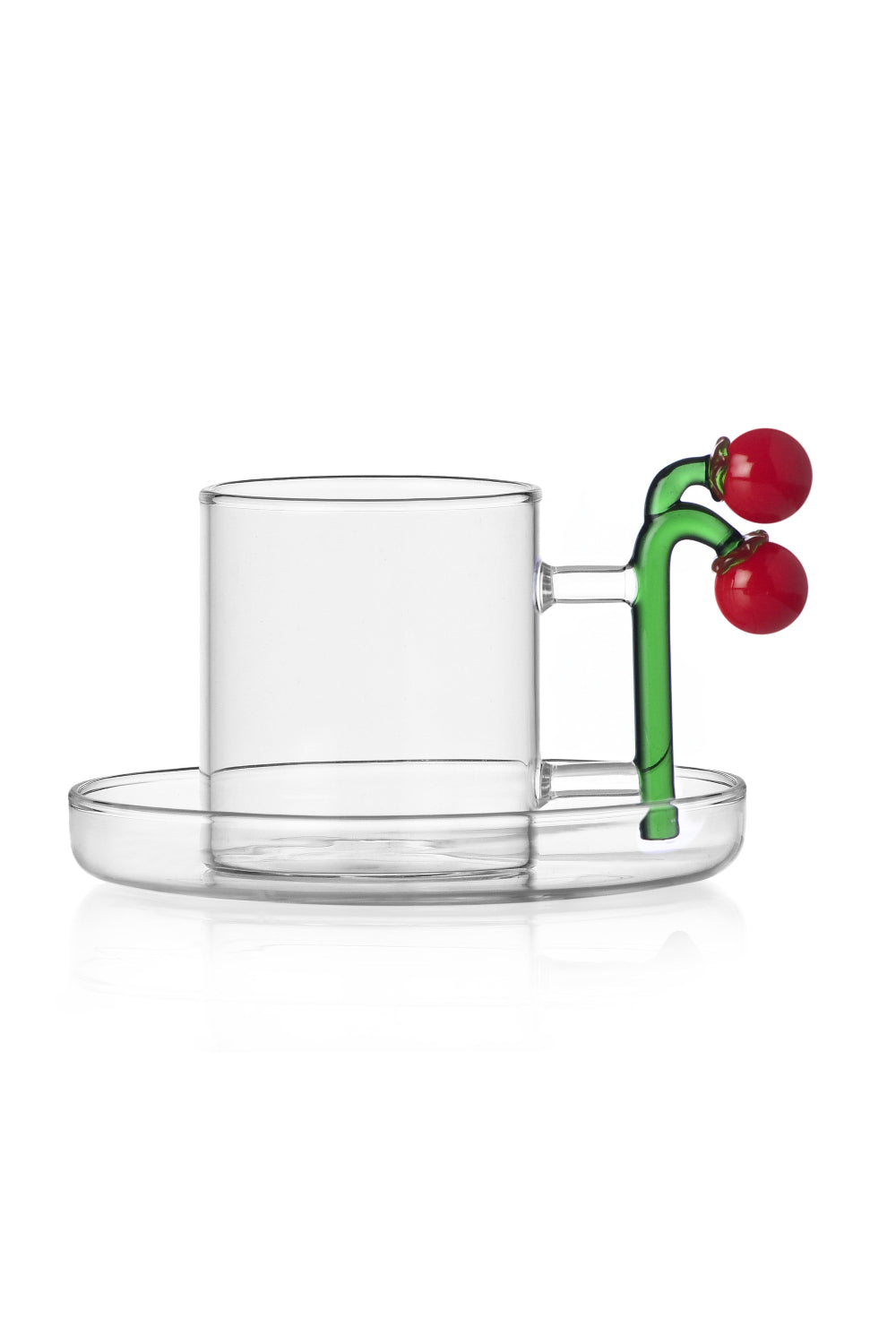 Ichendorf Milano-Vegetables Koleksiyonu Domates Figürlü Cam Kahve Fincanı-Kahve Fincanı-1-Milagron.com