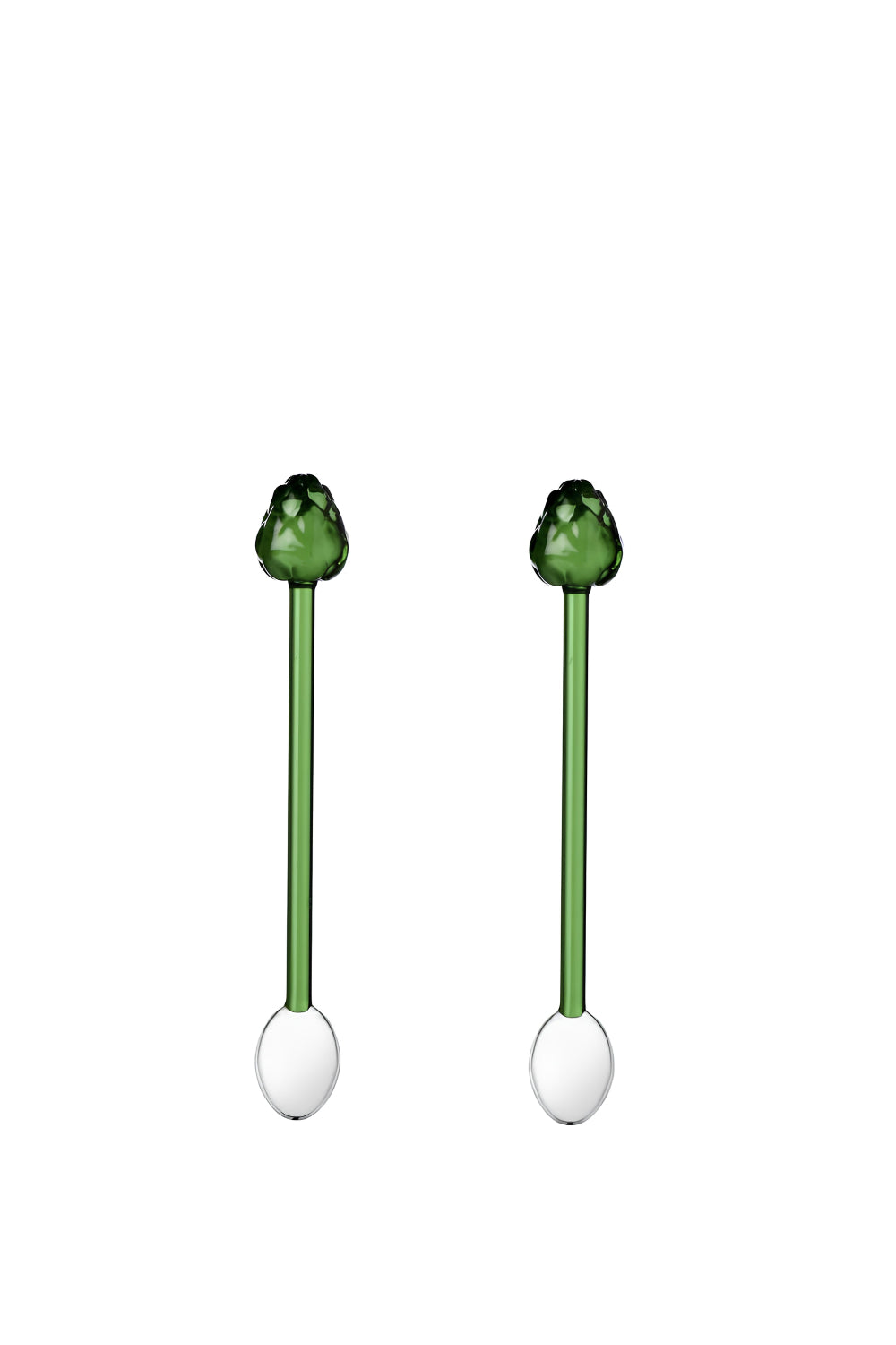 Ichendorf Milano-Vegetables No:1 Enginar Figürlü Cam Kaşık 2'li Set-Kaşık-1-Milagron.com