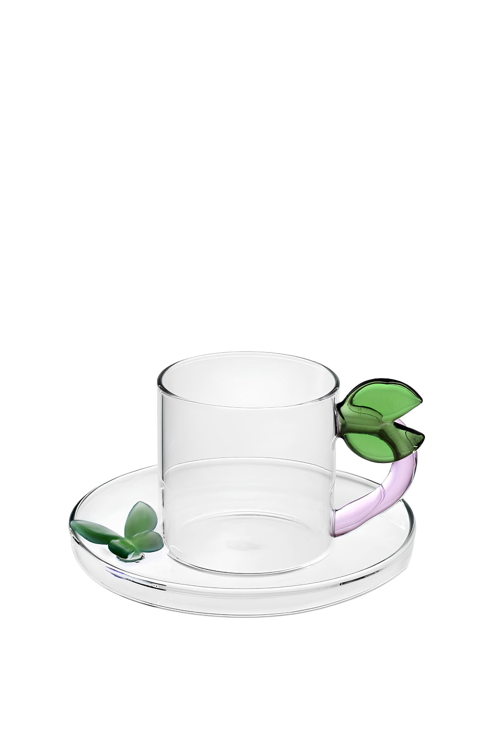 Ichendorf Milano-Yaprak Figürlü Cam Kahve Bardağı No:1-Kahve Fincanı-1-Milagron.com