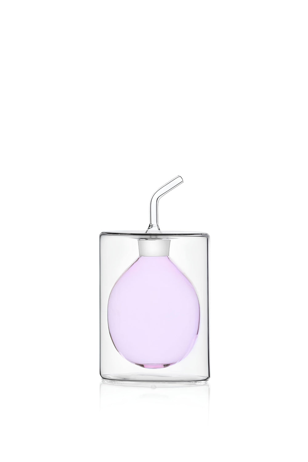 Ichendorf Milano-Çift Duvarlı Pembe Cam Yağ Şişesi 150ml-Yağ Şişesi-1-Milagron.com