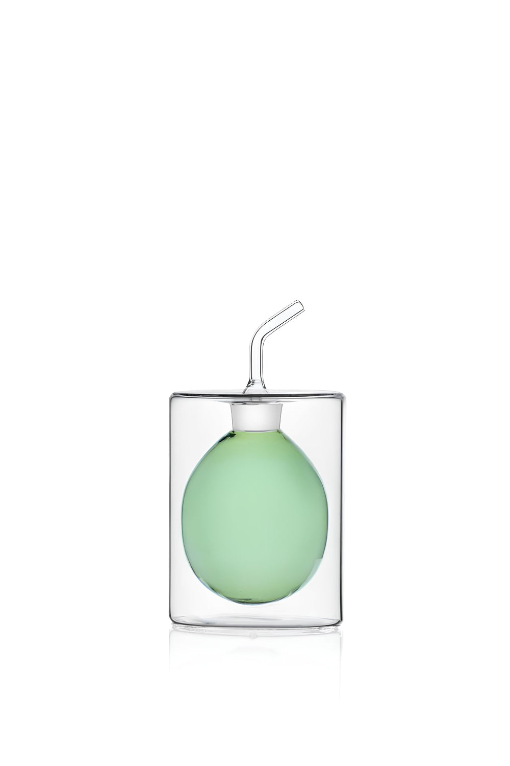 Ichendorf Milano-Çift Duvarlı Yeşil Cam Yağ Şişesi 150ml-Yağ Şişesi-1-Milagron.com