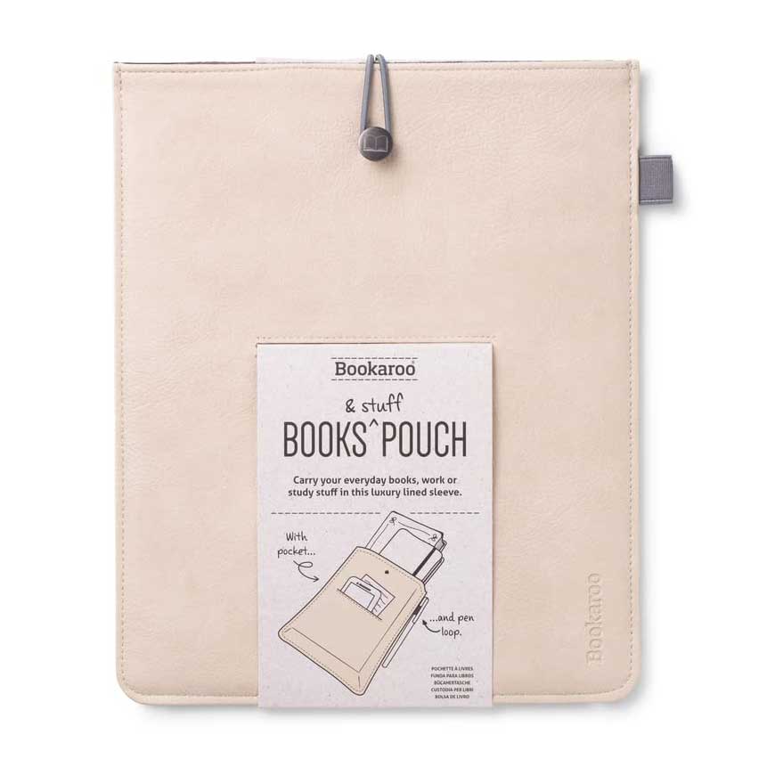 If-Bookaroo Books & Stuff Pouch Kitap&Defter Kılıfı Cream-Defter Kılıfı-1-Milagron.com