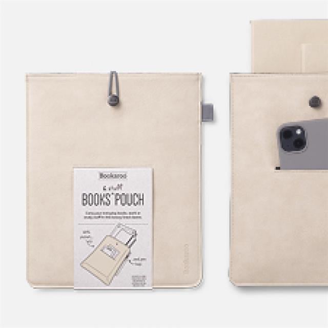 If-Bookaroo Books & Stuff Pouch Kitap&Defter Kılıfı Cream-Defter Kılıfı-3-Milagron.com
