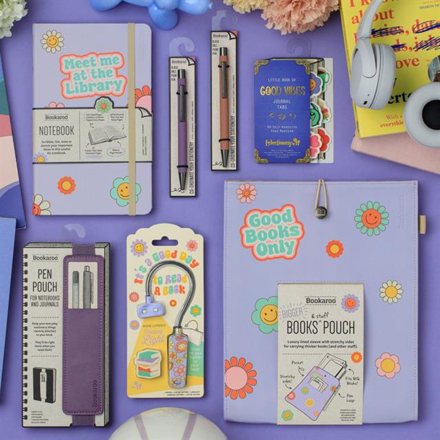 If-Bookaroo Books & Stuff Pouch Kitap&Defter Kılıfı It's A Good Day-Çizgili-3-Milagron.com