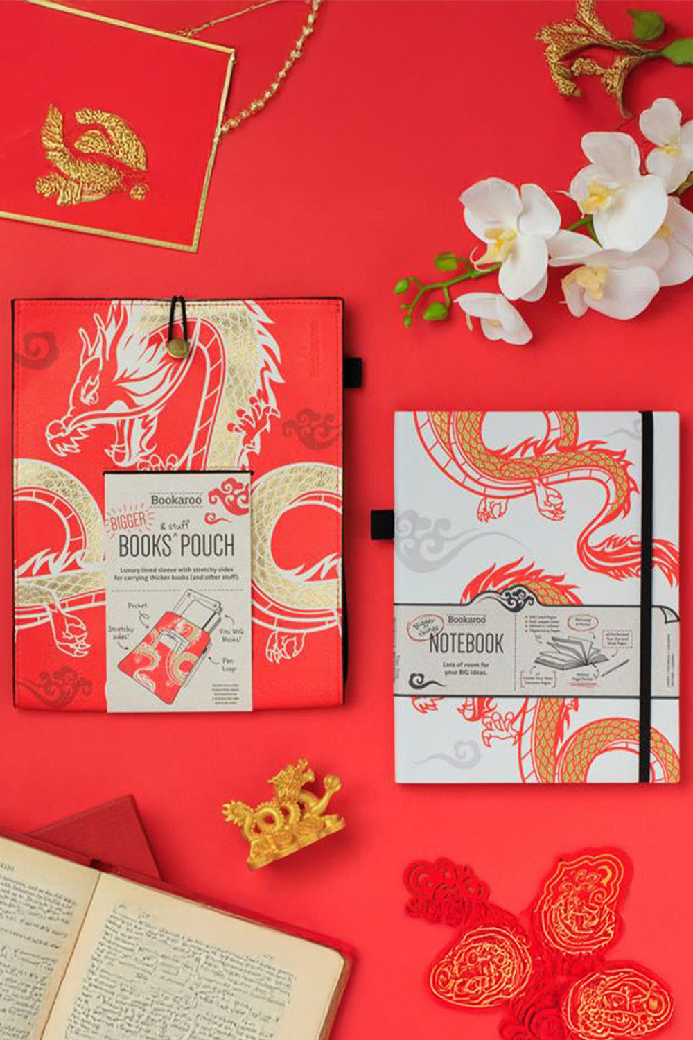 If-Bookaroo Books & Stuff Pouch Kitap&Defter Kılıfı Warrior Dragon-Defter-1-Milagron.com