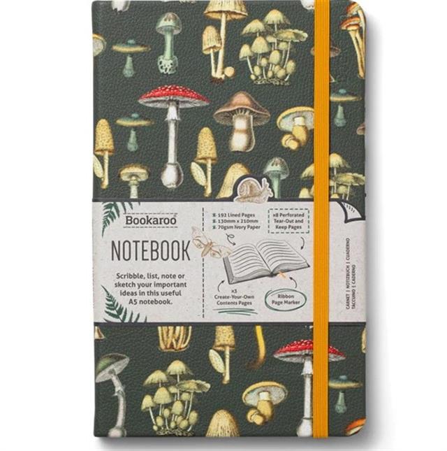 If-If Bookaroo A5 Notebook Journal çizgili Defter Botanical Mushroom-Çizgili-1-Milagron.com
