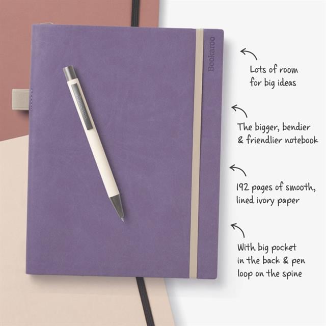 If-If Bookaroo Bigger Things Notebook Journal çizgili Defter Black-Defter-3-Milagron.com