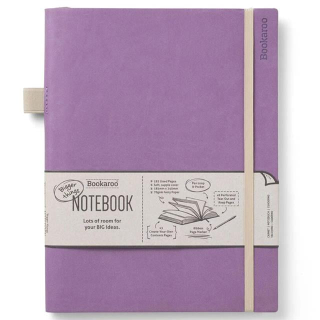 If-If Bookaroo Bigger Things Notebook Journal çizgili Defter Eflatun-Çizgili-1-Milagron.com