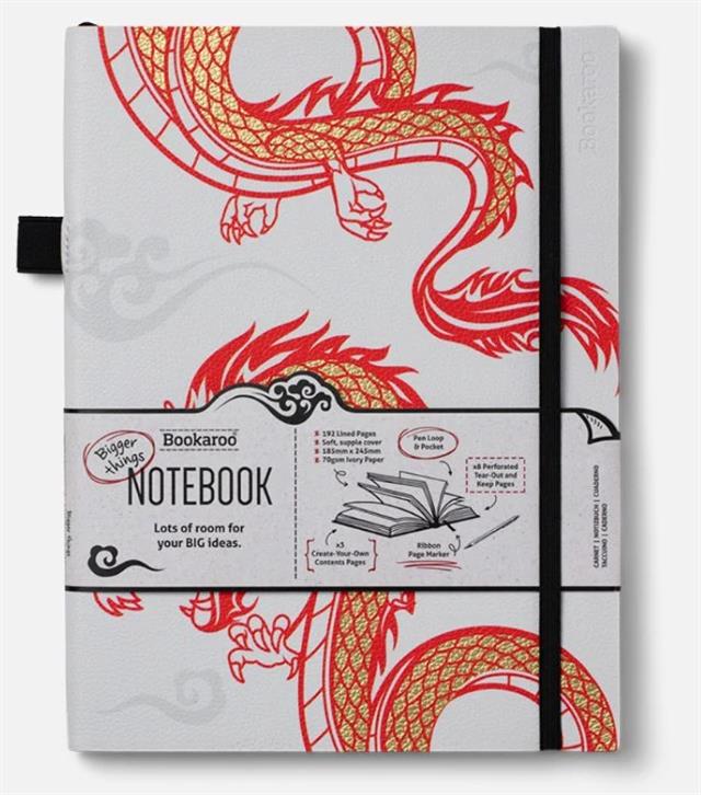 If-If Bookaroo Bigger Things Notebook Journal çizgili Defter Warrior Dragon-Çizgili-1-Milagron.com