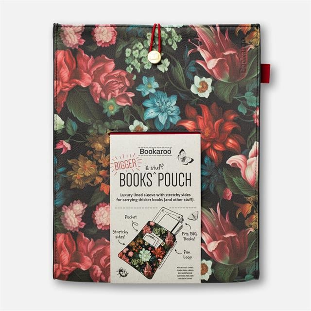 If-If Bookaroo Books & Stuff Pouch Kitap&Defter Kılıfı Dark Floral-Çizgili-2-Milagron.com