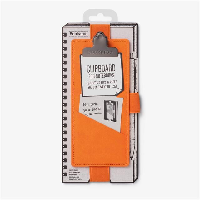 If-If Bookaroo Clipboard Klipsli Lastikli Kalemlik Turuncu-Kitap Ayracı-1-Milagron.com