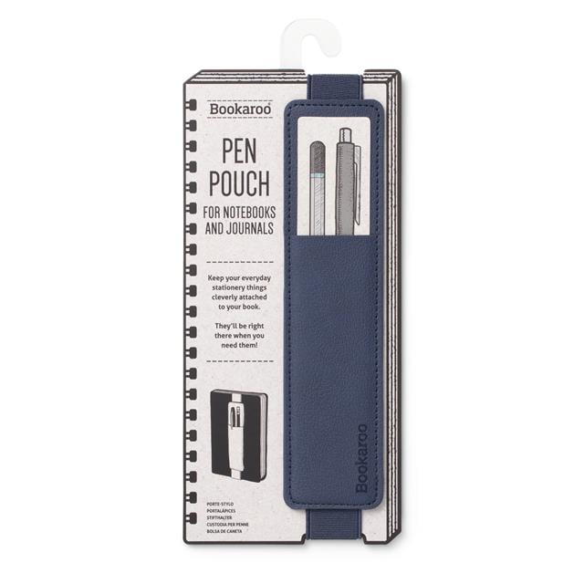 If-İf Bookaroo Pen Pouch Defter üstü Kalemlik Navy Lacivert-Kitap Ayracı-1-Milagron.com