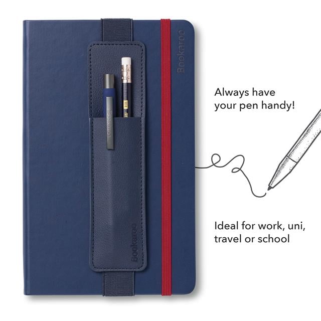 If-İf Bookaroo Pen Pouch Defter üstü Kalemlik Navy Lacivert-Kitap Ayracı-2-Milagron.com