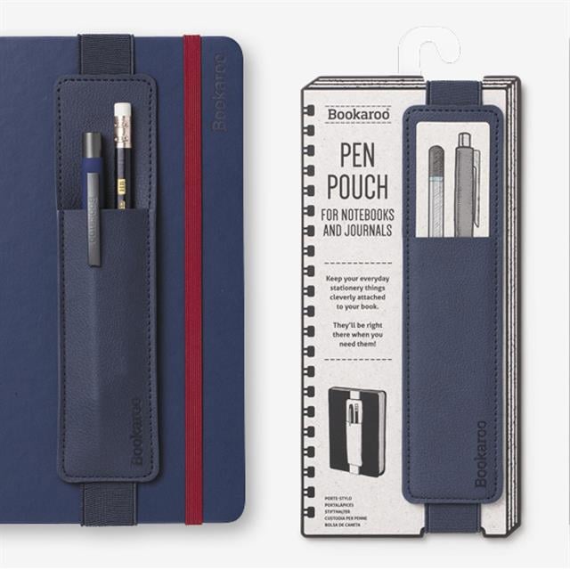 If-İf Bookaroo Pen Pouch Defter üstü Kalemlik Navy Lacivert-Kitap Ayracı-3-Milagron.com