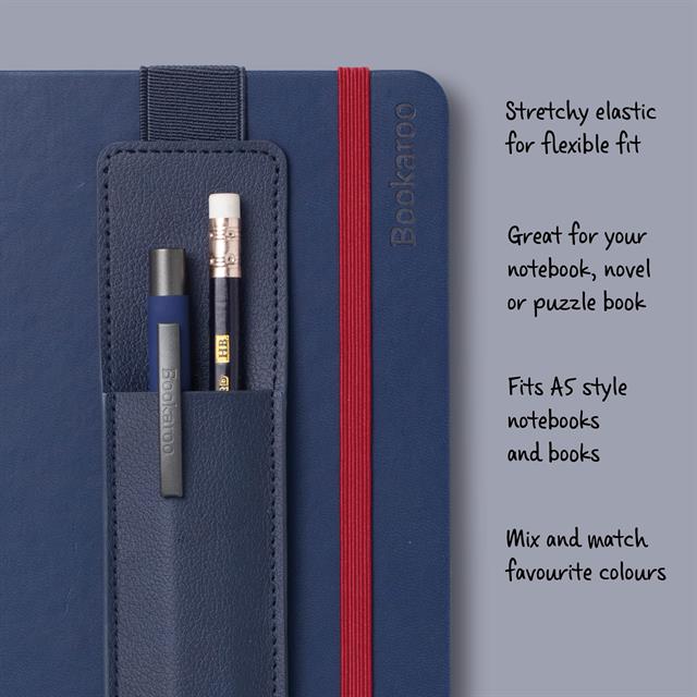 If-İf Bookaroo Pen Pouch Defter üstü Kalemlik Navy Lacivert-Kitap Ayracı-4-Milagron.com