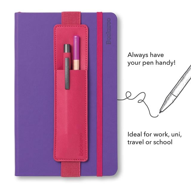 If-İf Bookaroo Pen Pouch Defter üstü Kalemlik Pink Pembe-Kitap Ayracı-3-Milagron.com