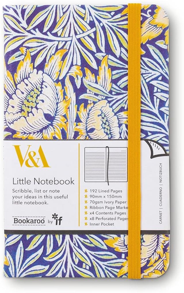 If-If Bookaroo Pocket (A6) Notebook Journal çizgili Defter Morris Tulip & Willow-Defter-1-Milagron.com