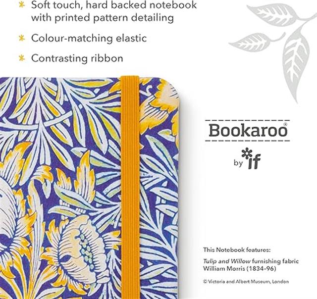 If-If Bookaroo Pocket (A6) Notebook Journal çizgili Defter Morris Tulip & Willow-Defter-2-Milagron.com