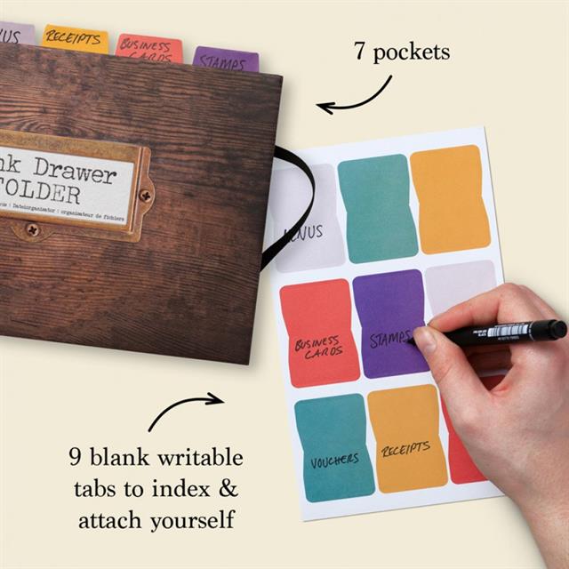 If-If Journals For Life Junk Drawer Folder Efemera Dosyası-Çizgili-3-Milagron.com