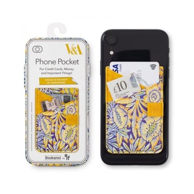 If-If V&A Bookaroo Phone Pocket Telefon Kartlığı Morris Tulip & Willow-Kitap Ayracı-1-Milagron.com