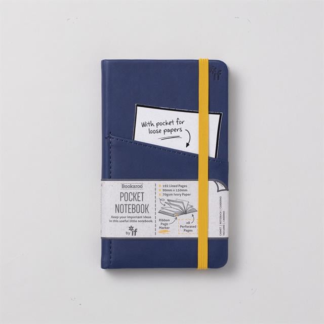 If-If V & A Bookaroo Journal Pocket A6 çizgili Defter Navy-Çizgili-1-Milagron.com