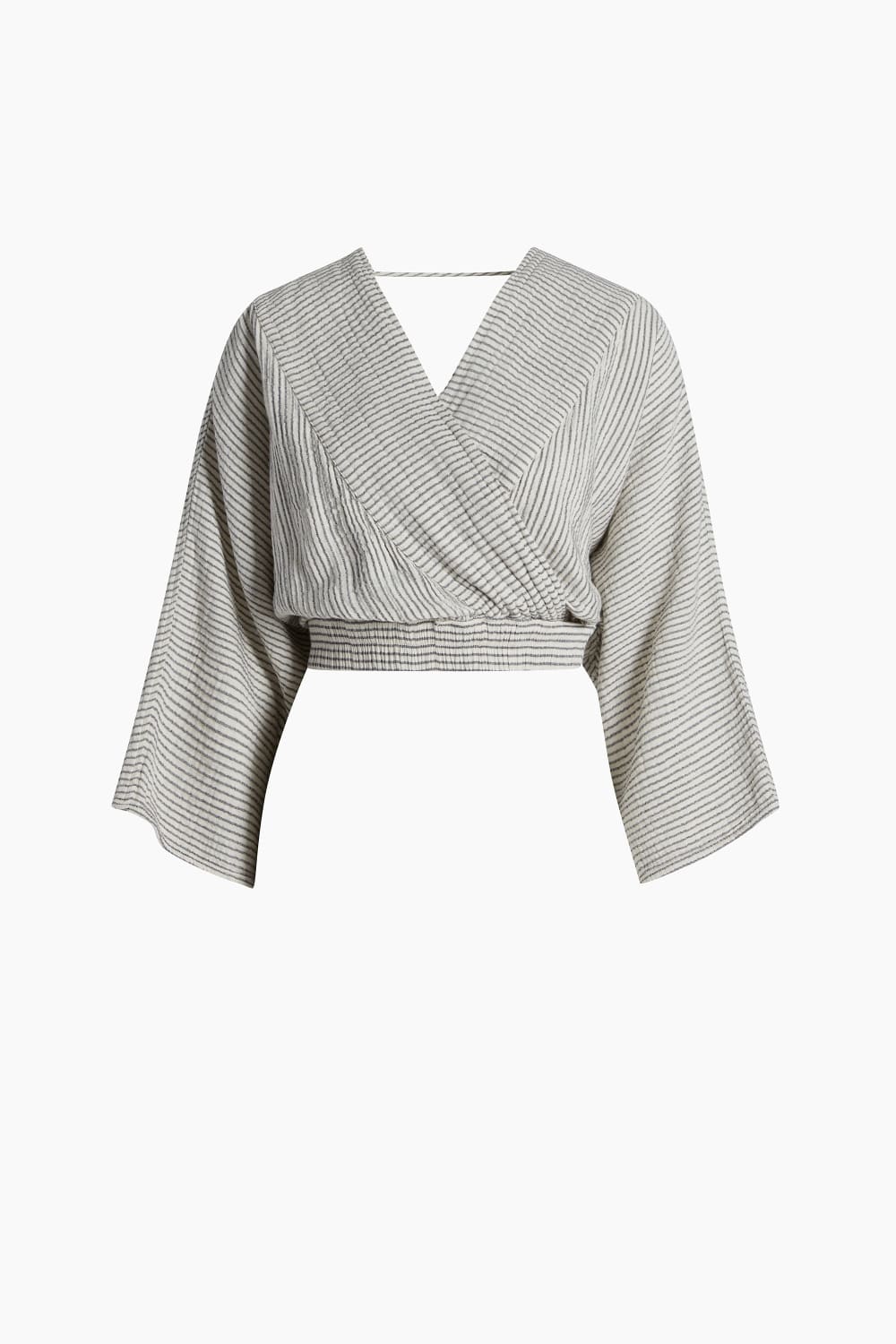 İkikız-Crinkle Çizgili Bluz-Top-1-Milagron.com