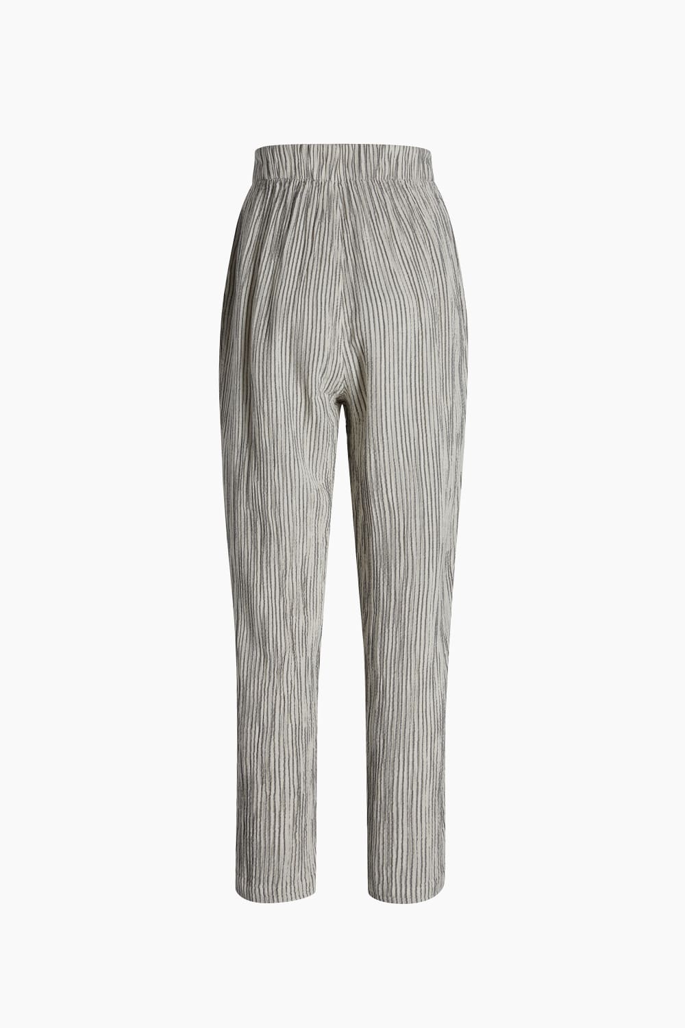 İkikız-Crinkle Çizgili Slouchy Pantolon-Pantolon-2-Milagron.com