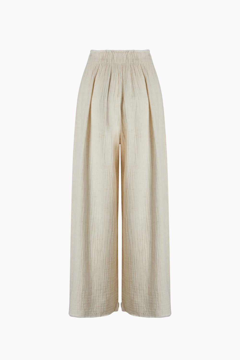 İkikız-Crinkle Linen Palazzo Pantolon-Pantolon-2-Milagron.com