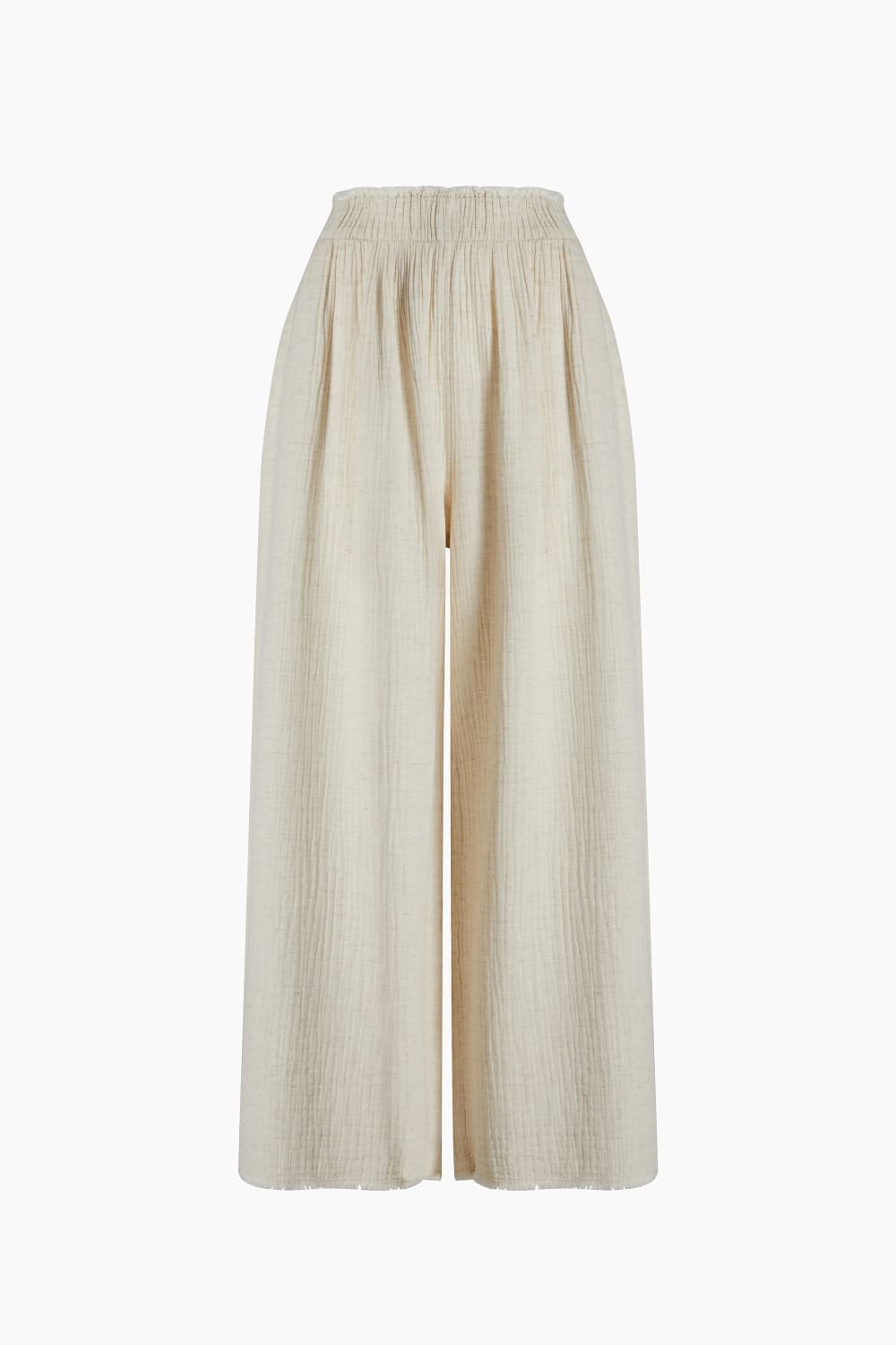 İkikız-Crinkle Linen Palazzo Pantolon-Pantolon-3-Milagron.com