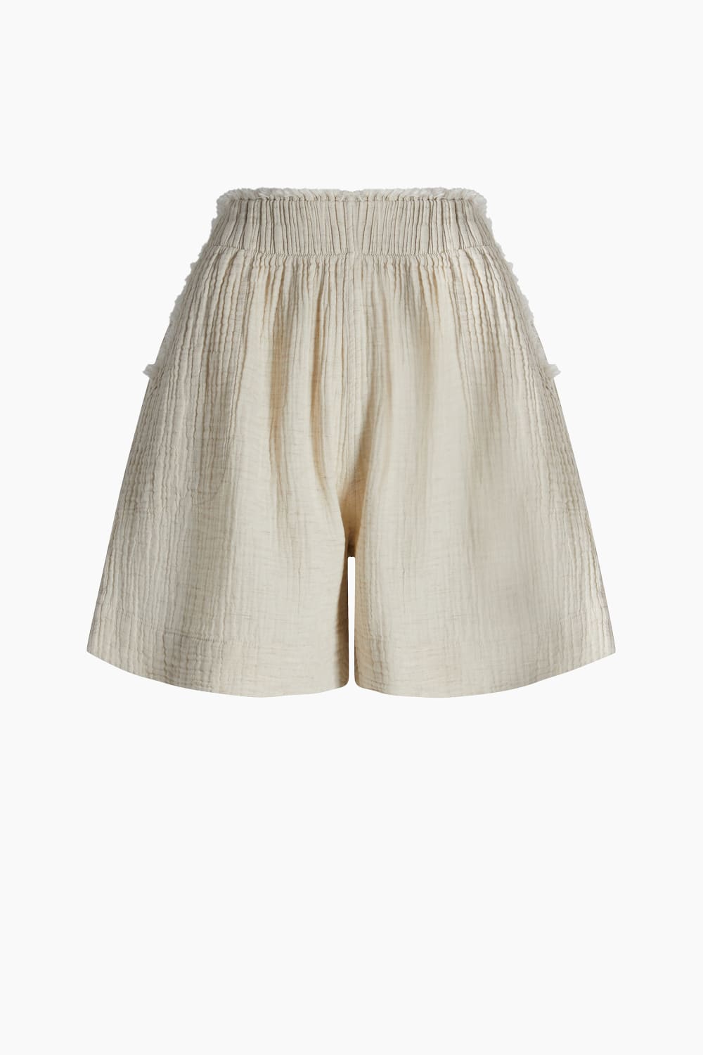 İkikız-Crinkle Linen Şort-Şort-1-Milagron.com