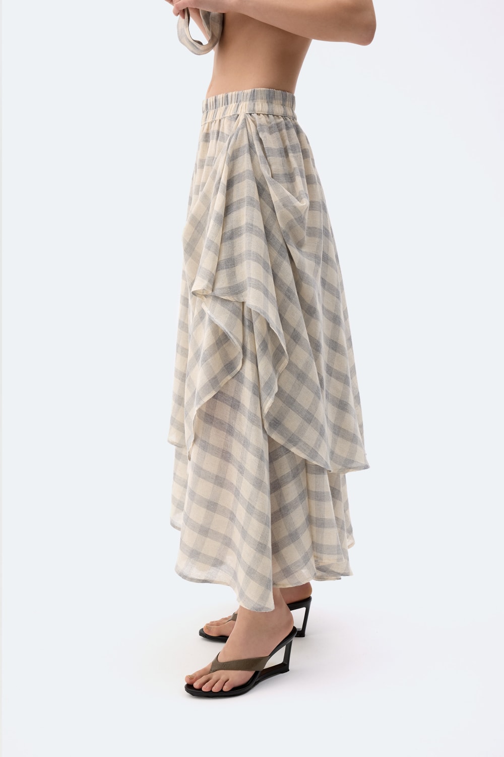 İkikız-Gri Ekose Etek-Etek-3-Milagron.com