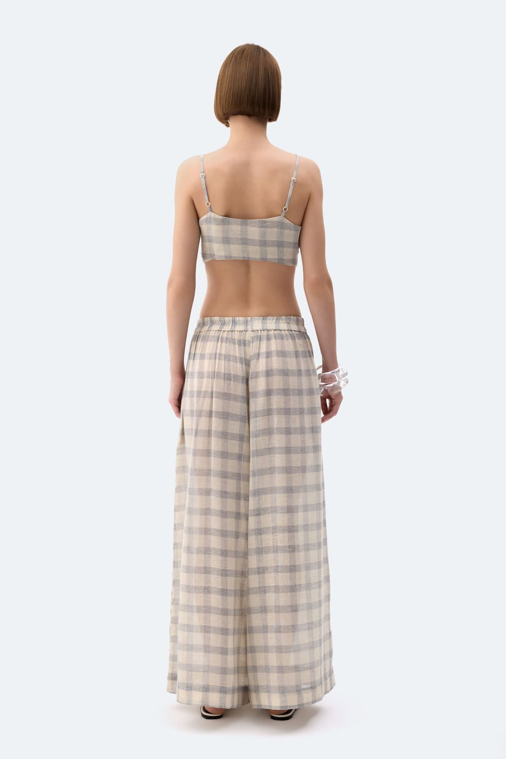 İkikız-Gri Ekose Pantolon-Pantolon-2-Milagron.com