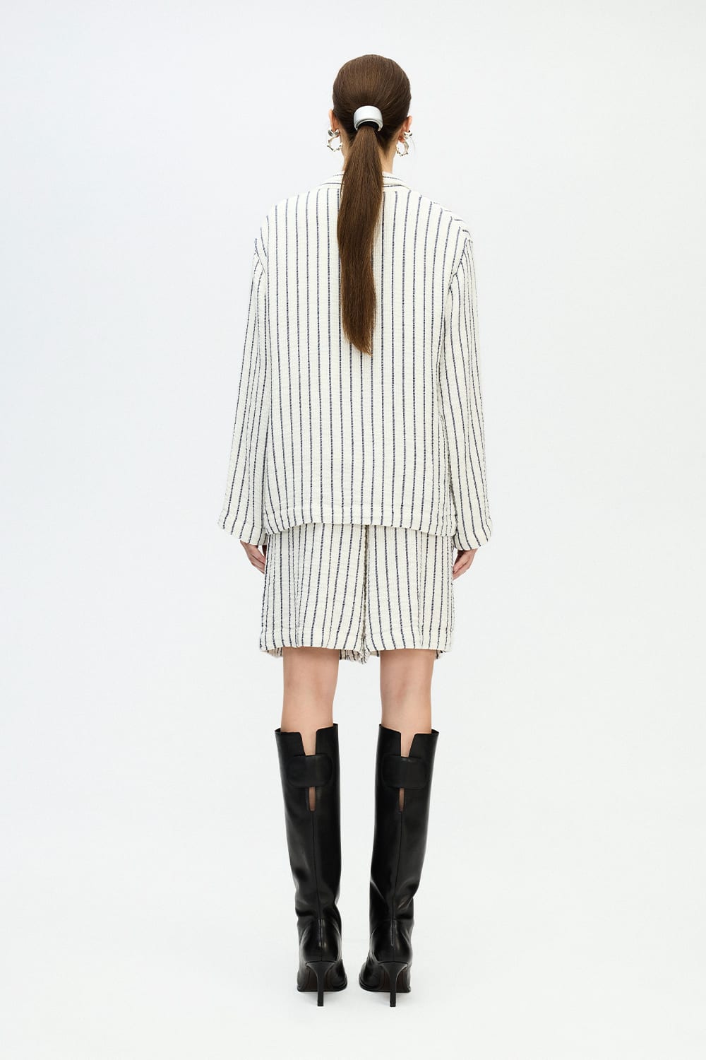 İkikız-Lacivert Çizgili Şort-Şort-3-Milagron.com