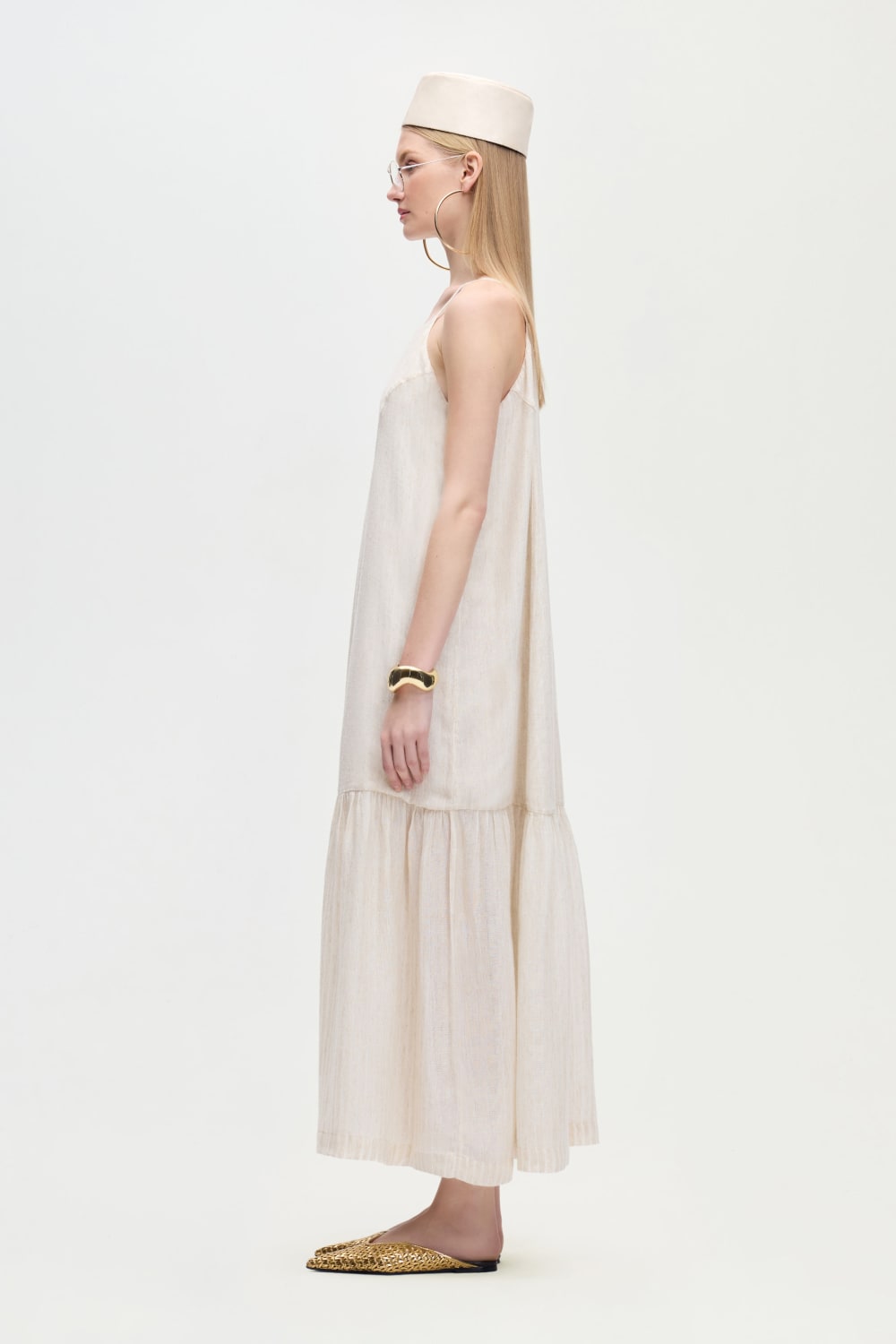 İkikız-Naturel İp Askılı Elbise-Elbise-4-Milagron.com