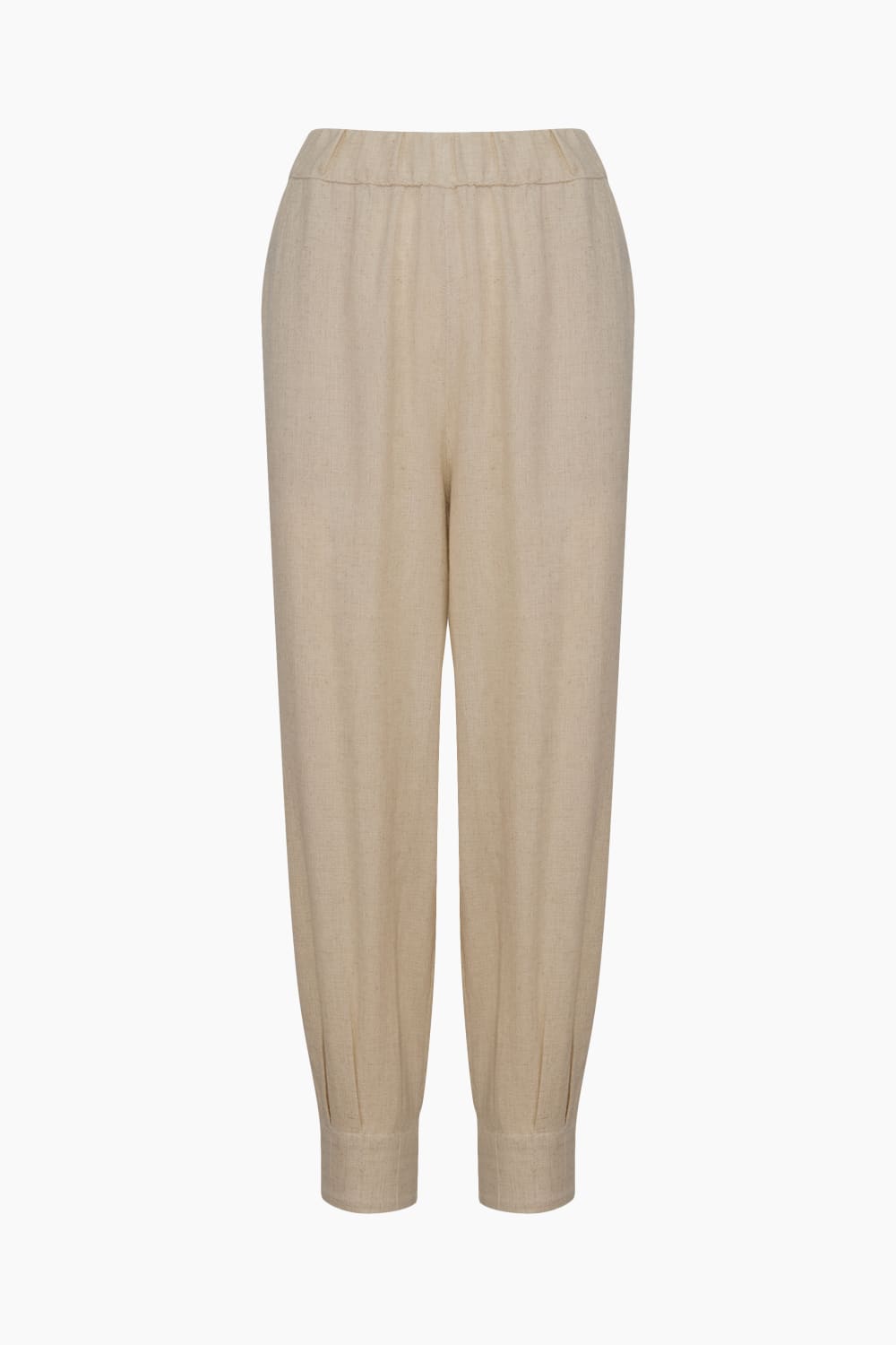 İkikız-Natürel Keten Slouchy Pantolon-Pantolon-3-Milagron.com