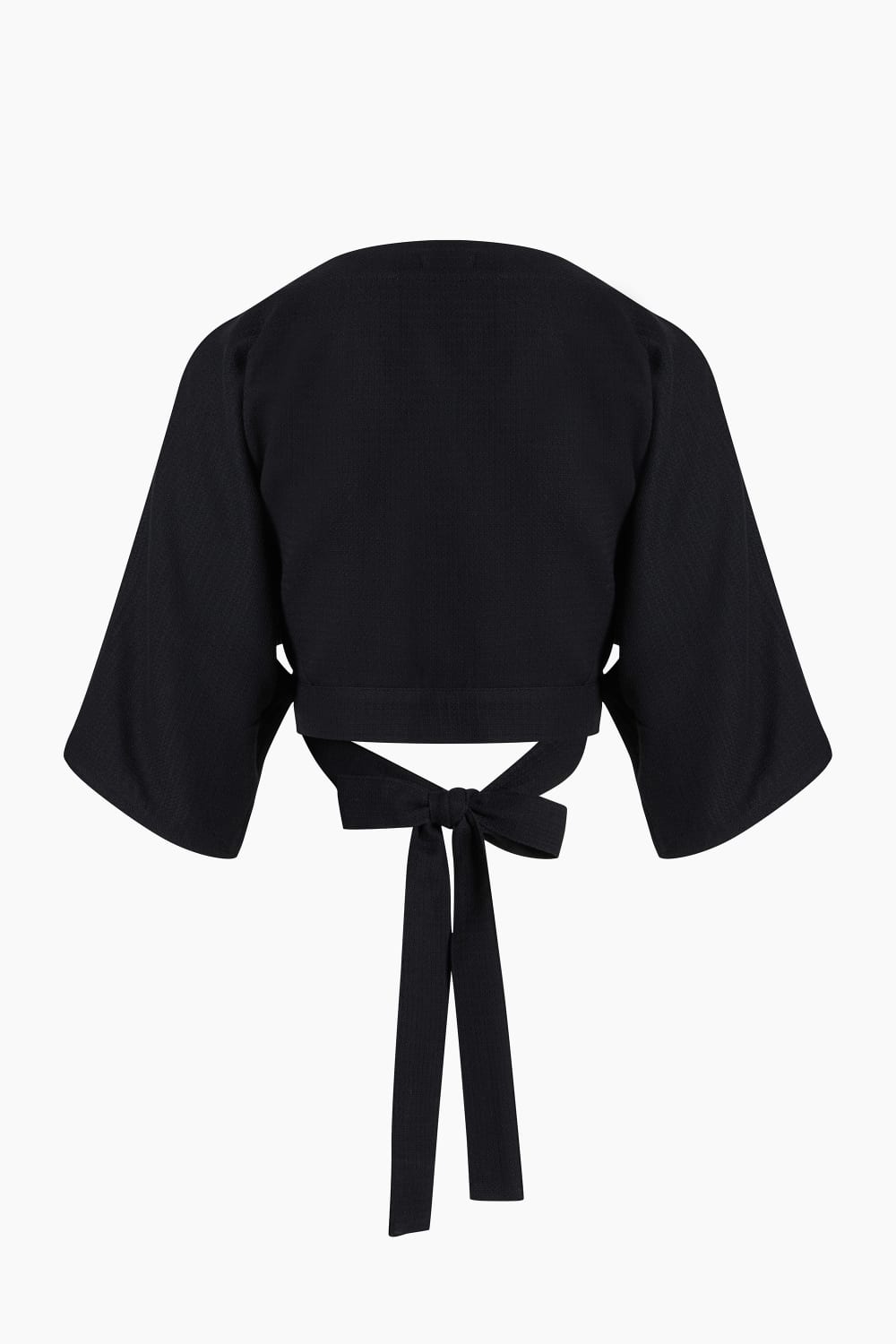 İkikız-Siyah Bağlamalı Crop Üst-Top-2-Milagron.com